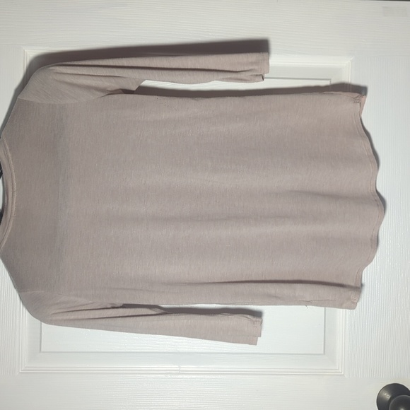 Ladies small blush pink top with peek a boo chiffon detail - Picture 4 of 6